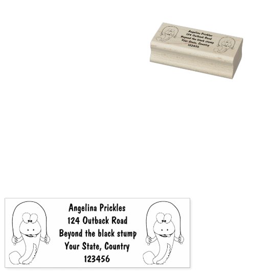 Funny skipper mudskipper fish Cartoon Gummistempel (Stempel)