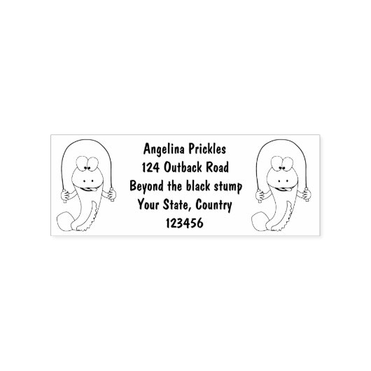 Funny skipper mudskipper fish Cartoon Gummistempel (Prägung)