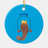 Funny skipper mudskipper fish Cartoon Keramik Ornament (Vorne)