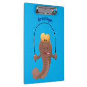 Funny skipper mudskipper fish Cartoon Klemmbrett (Rechts)