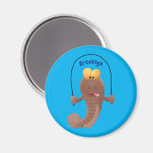 Funny skipper mudskipper fish Cartoon Magnet (Vorderseite/Rückseite)