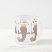 Funny skipper mudskipper fish Cartoon Mattglastasse (VorderseiteRechts)