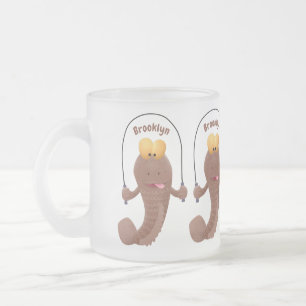 Funny skipper mudskipper fish Cartoon Mattglastasse