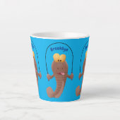 Funny skipper mudskipper fish Cartoon Milchtasse (Vorderseite)