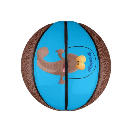 Funny skipper mudskipper fish Cartoon Mini Basketball (Vertikal)
