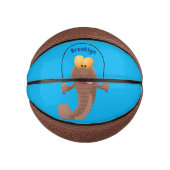 Funny skipper mudskipper fish Cartoon Mini Basketball (Vorderseite)