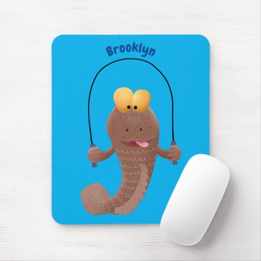 Funny skipper mudskipper fish Cartoon Mousepad (Mit Mouse)
