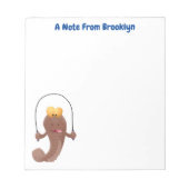 Funny skipper mudskipper fish Cartoon Notizblock (Vorderseite)