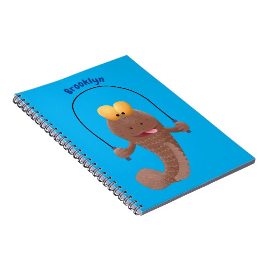 Funny skipper mudskipper fish Cartoon Notizblock (Rechte Seite)
