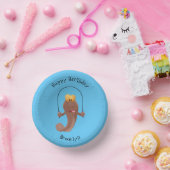 Funny skipper mudskipper fish Cartoon Pappteller (Party)