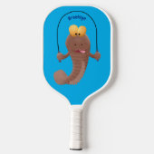 Funny skipper mudskipper fish Cartoon Pickleball Schläger (Rückseite)