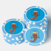 Funny skipper mudskipper fish Cartoon Pokerchips (Stapel)