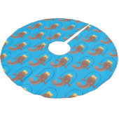 Funny skipper mudskipper fish Cartoon Polyester Weihnachtsbaumdecke (Schrägansicht)