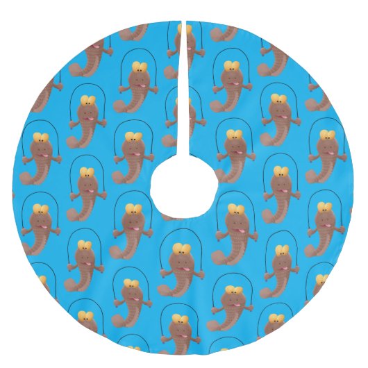 Funny skipper mudskipper fish Cartoon Polyester Weihnachtsbaumdecke (Vorderseite)