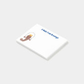 Funny skipper mudskipper fish Cartoon Post-it Klebezettel (angewinkelt)