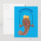 Funny skipper mudskipper fish Cartoon Postkarte (Vorne/Hinten)