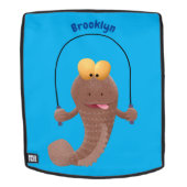 Funny skipper mudskipper fish Cartoon Rucksack (Abnehmbare Front)