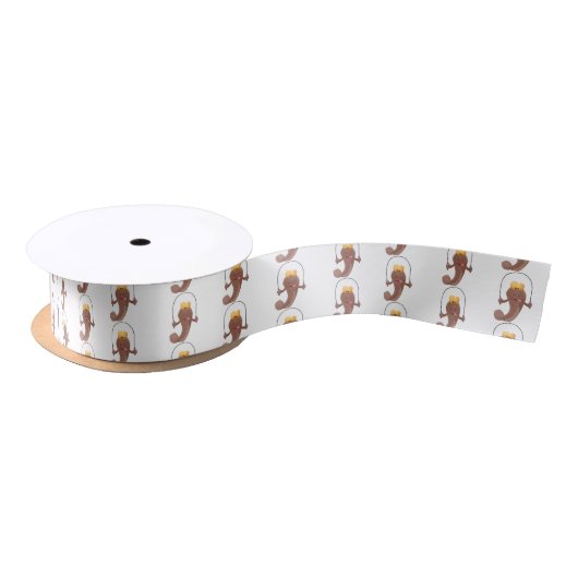 Funny skipper mudskipper fish Cartoon Satinband (Spule)