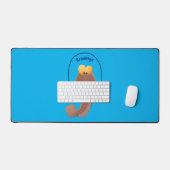 Funny skipper mudskipper fish Cartoon Schreibtischunterlage (Tastatur & Maus)