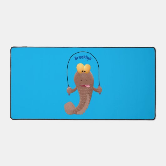 Funny skipper mudskipper fish Cartoon Schreibtischunterlage (Vorderseite)