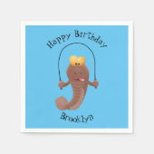 Funny skipper mudskipper fish Cartoon Serviette (Vorderseite)