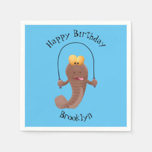 Funny skipper mudskipper fish Cartoon Serviette