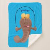 Funny skipper mudskipper fish Cartoon Sherpadecke (Vorderseite)