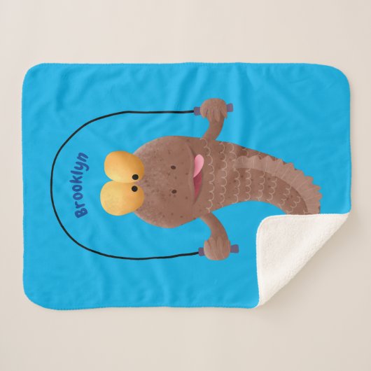 Funny skipper mudskipper fish Cartoon Sherpadecke (Vorderseite (Horizontal))