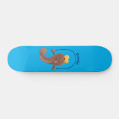 Funny skipper mudskipper fish Cartoon Skateboard (Horizontal)