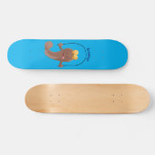 Funny skipper mudskipper fish Cartoon Skateboard (Horizontal)