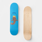 Funny skipper mudskipper fish Cartoon Skateboard (Vorderseite)