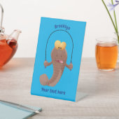 Funny skipper mudskipper fish Cartoon Sockelschild (In SItu)