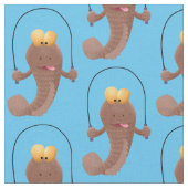 Funny skipper mudskipper fish Cartoon Stoff (Nahaufnahme)