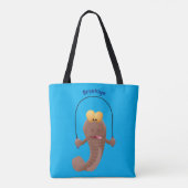 Funny skipper mudskipper fish Cartoon Tasche (Rückseite)