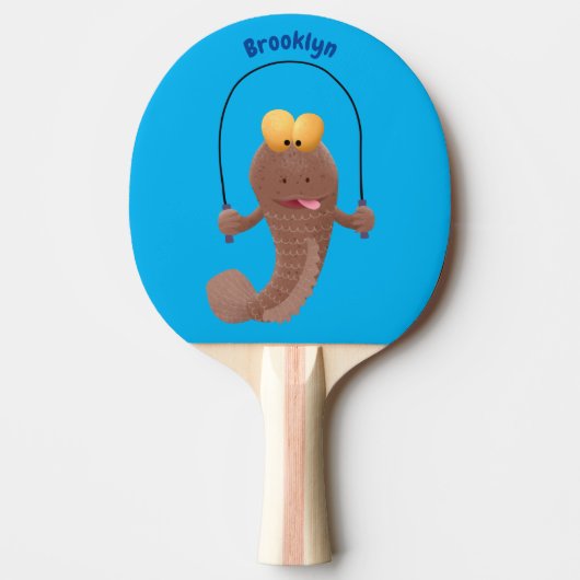 Funny skipper mudskipper fish Cartoon Tischtennis Schläger (Vorderseite)
