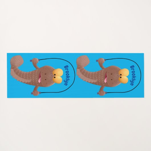 Funny skipper mudskipper fish Cartoon Yogamatte (Rückseite (Horizontal))