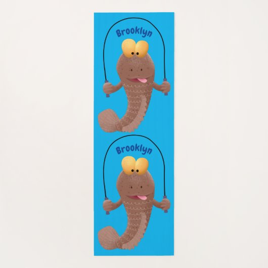 Funny skipper mudskipper fish Cartoon Yogamatte (Rückseite)