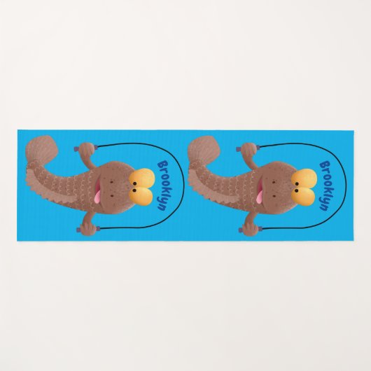 Funny skipper mudskipper fish Cartoon Yogamatte (Vorderseite (Horizontal))