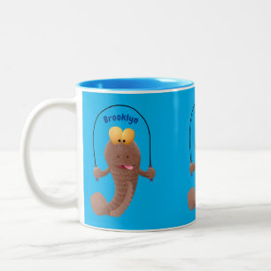 Funny skipper mudskipper fish Cartoon Zweifarbige Tasse