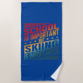 Funny Skiquotes Typografie Strandtuch (Vorderseite)