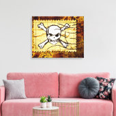 Funny Skull Briefmarke 2 Leinwanddruck (Insitu (Wohnzimmer))