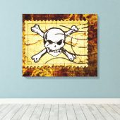 Funny Skull Briefmarke 2 Leinwanddruck (Insitu (Holzboden))