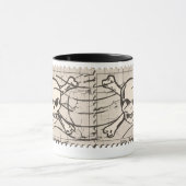 Funny Skull Briefmarke 4 Tasse (Zentrum)