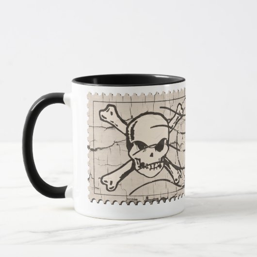 Funny Skull Briefmarke 4 Tasse (Links)