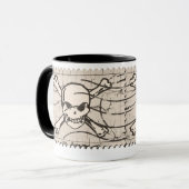Funny Skull Briefmarke 4 Tasse (Vorderseite Links)