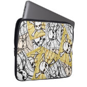 Funny Skull Briefmarke Laptopschutzhülle (Vorne Rechts)