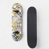 Funny Skull Briefmarke Skateboard (Vorne)