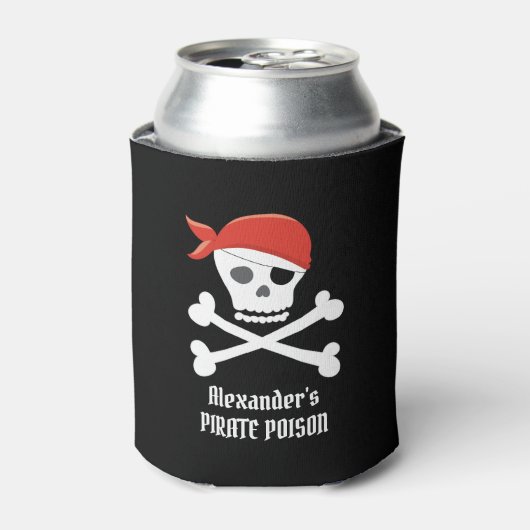 Funny Skull Crossbones Pirate Gift Custom Dosenkühler (Kanne Vorderseite)