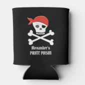 Funny Skull Crossbones Pirate Gift Custom Dosenkühler (Rückseite)