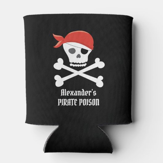 Funny Skull Crossbones Pirate Gift Custom Dosenkühler (Rückseite)